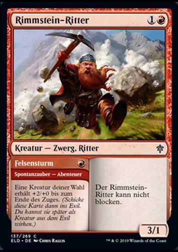 Rimmstein-Ritter // Felsensturm v.1 (Rimrock Knight // Boulder Rush)